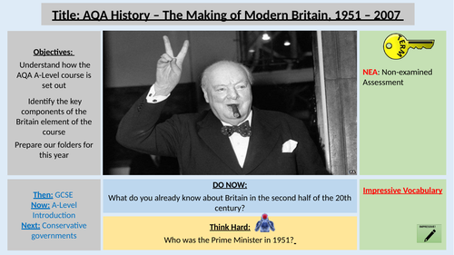 AQA A-Level History 2S The Making of Modern Britain 1. Introduction