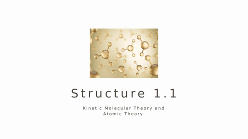 IB Chemistry Structure 1.1 PowerPoint (first exams 2025)
