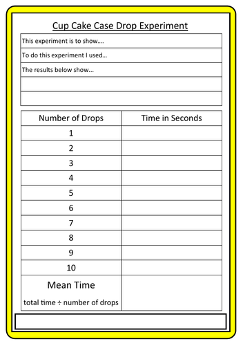 # Physics - Cup case recording sheets - all abilities revision/ worksheets