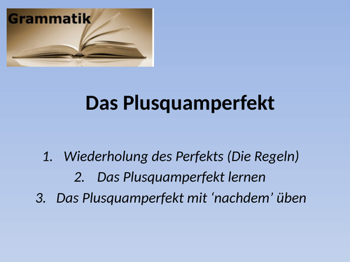 pluperfect in German