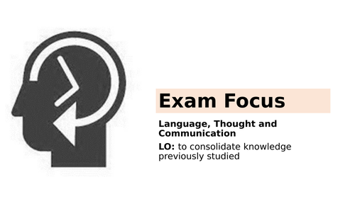 Language, Thought and Communication Revision