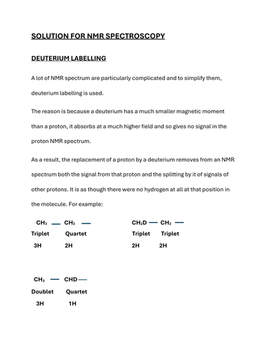 SOLUTION FOR N.M.R SPECTROSCOPY