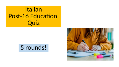 Italian Post-16 Education Quiz