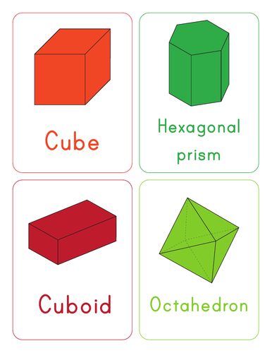 3D Shapes and their Names Flashcards