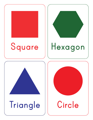 2D Shapes and their Names Flashcards