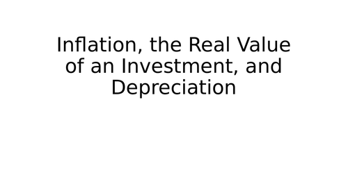 Inflation (Ib Maths)