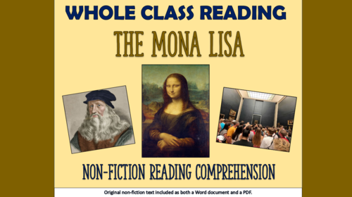 The Mona Lisa - Whole Class Reading Comprehension Lesson!
