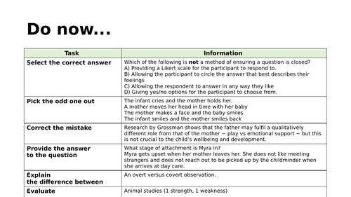 Learning Theory of Attachment