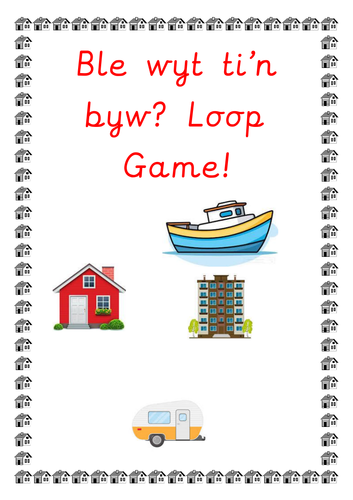 Ble wyt ti'n byw Welsh loop game!