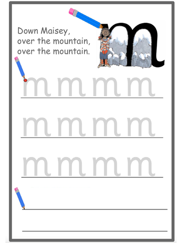 RWI letter formation sheets