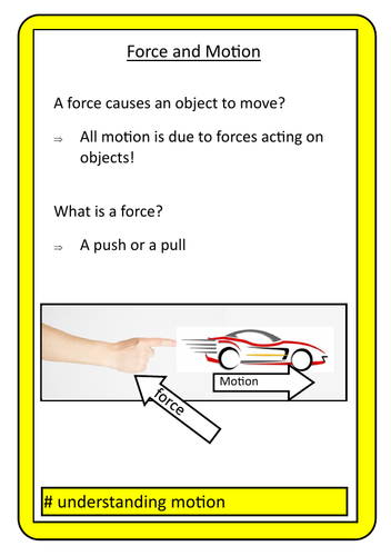 # Understanding force and motion
