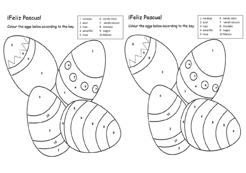 Feliz Pascua colouring sheet