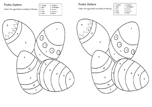 Frohe Ostern Colouring Sheet