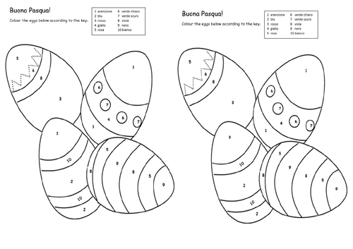 Buona Pasqua colouring sheet