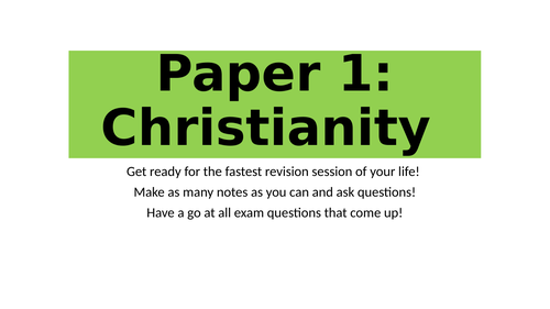 Christianity Beliefs and Teachings revision PPP