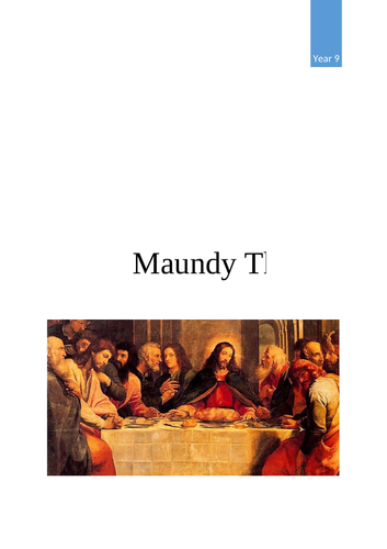 Holy Week Easter Maundy Thursday booklet