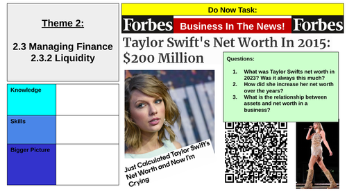 Edexcel A-Level Business: Theme 2 - 2.3.2 Liquidity