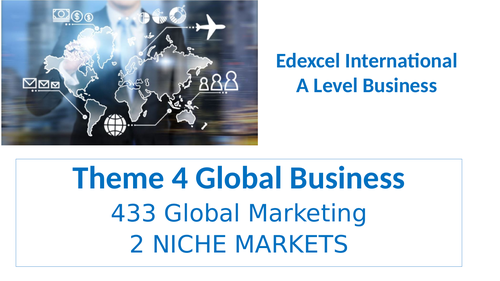 Theme 4 Global Business  33 Niche Marketing Marketing Edexcel IA Level Business