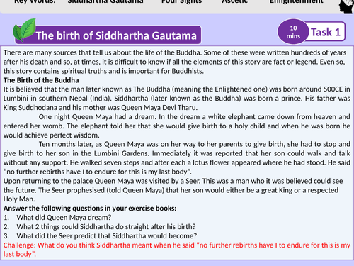 The Life of Siddhartha Gautama Buddha