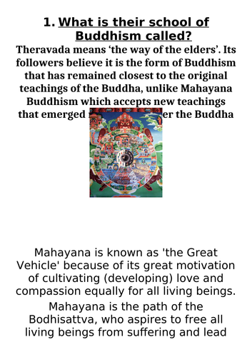 Mahayana and Theravada Buddhism
