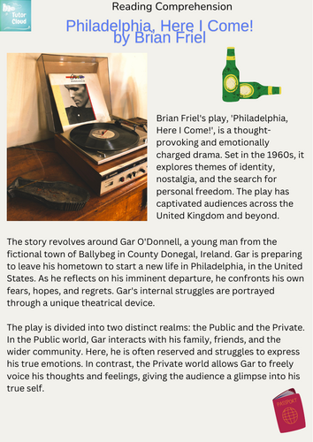 Philadelphia, Here I Come! by Brian Friel – Reading Comprehension