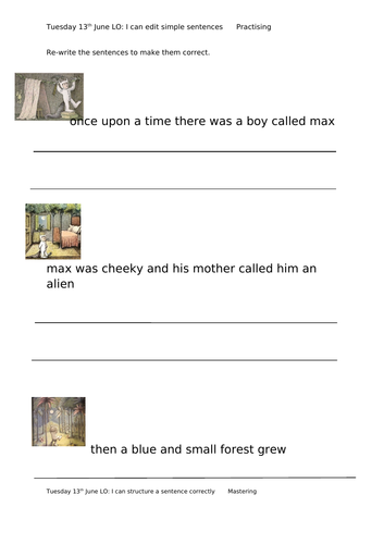 Where The Wild Things Are - Y1 - 3 week full Talk for Writing planning and resources