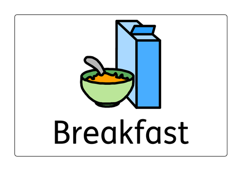 Breakfast and Snack Communication Board