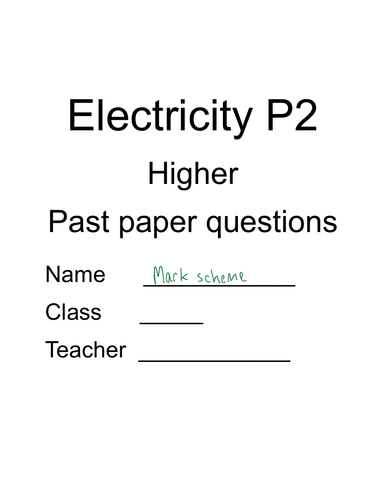 CCEA DAS: Physics P2 Electricity Questions and solutions