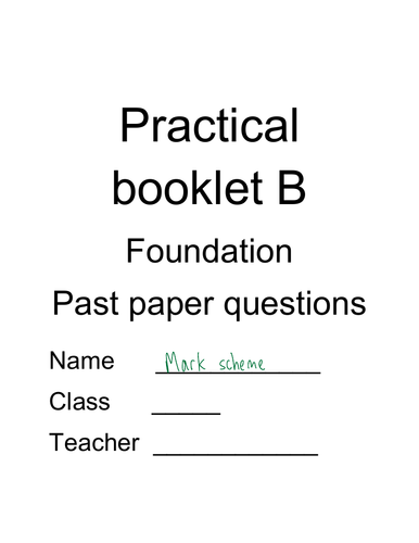 CCEA DAS: Physics Practical Unit 7 Booklet B Questions and Solutions