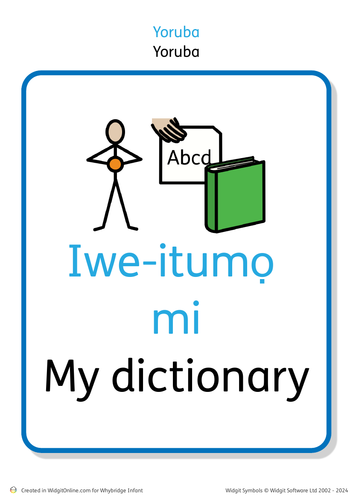 language dictionary - yoruba
