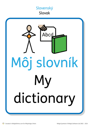 language dictionary - slovak