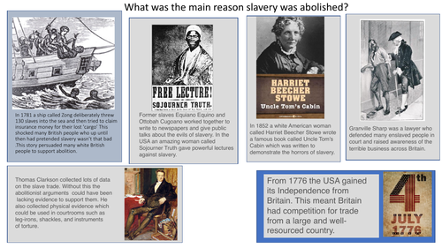 The abolition of slavery