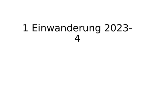 Einwanderung 2024