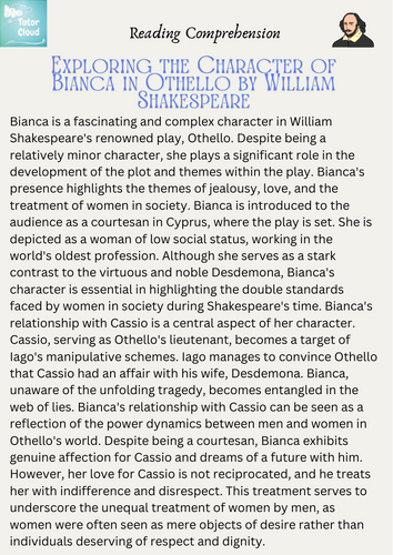 Exploring the Character of Bianca in Othello by William Shakespeare
