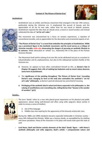 The Picture of Dorian Gray - Context