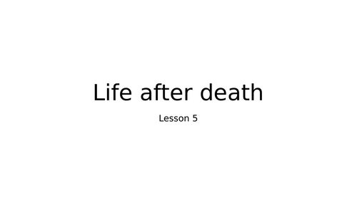 Ancient Egyptians - Life after death - lesson 5