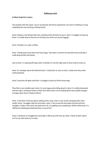 Mime Scripts Bundle for KS3 Drama