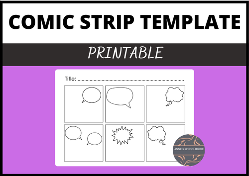 Comic Strip Template with Speech and Thought Bubbles - Draw - Art