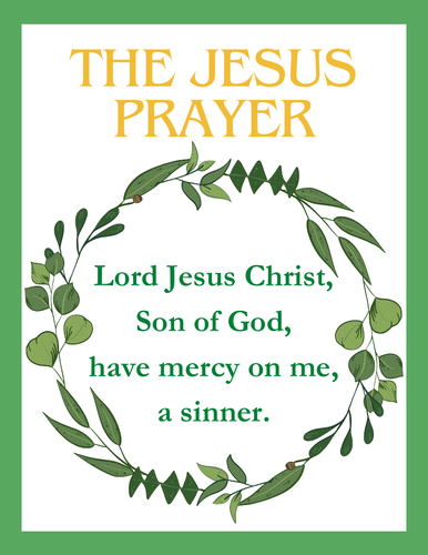 The Jesus Prayer - Christianity - Religion - Poster - Wall Decor - Lent - Easter