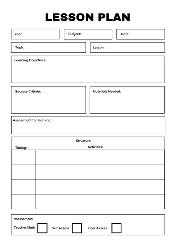 Lesson Plan Template