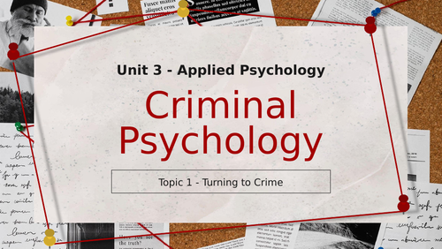 Criminal Psychology Topic Recap Template (OCR Psychology)