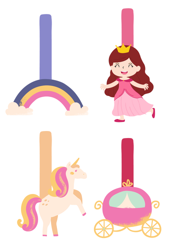 12 princess themed finger spacers