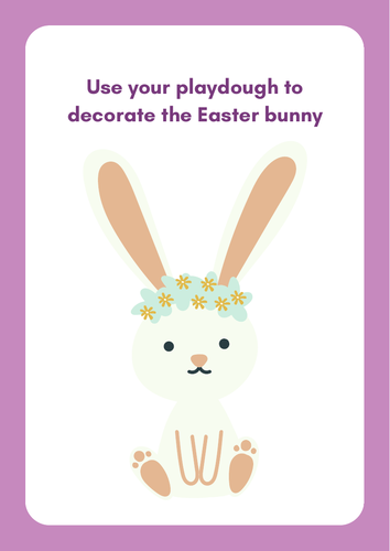 Easter themed playdough cards