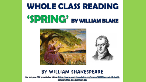 Spring - William Blake - KS2 Reading Comprehension Lesson!