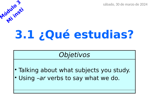 Viva 1 - Module 3.1 ¿Que estudias?