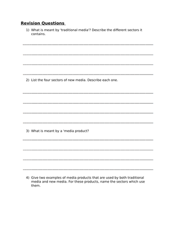 Creative iMedia - Topic Area 1 (Revision)