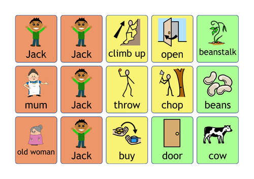 Jack and the Beanstalk Colourful Semantics