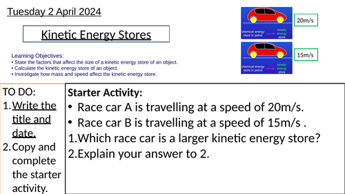 GCSE Kinetic Energy Store