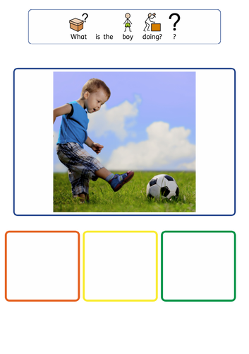 Colourful Semantics- What is the boy doing?