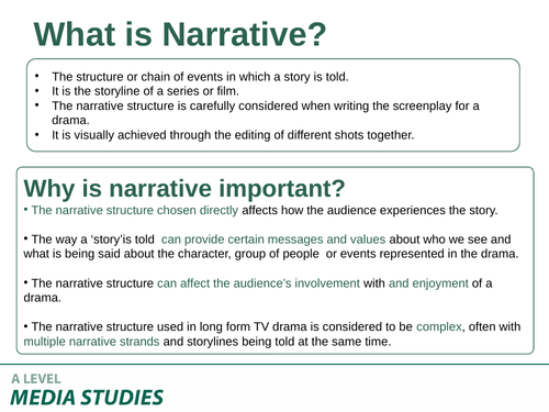 Narrative types in long form television drama - OCR A level Media Studies